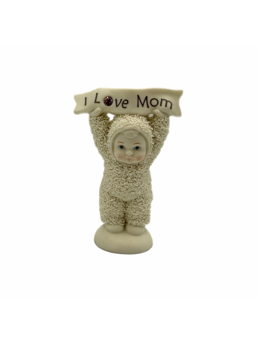 Vintage 2002 Department 56 Snowbabies “I Love Mom” Porcelain Figurine